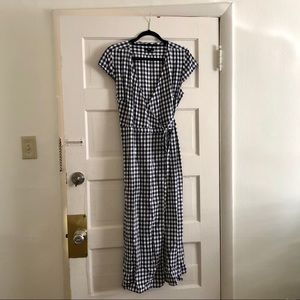 J.Crew - Midi wrap dress in soft rayon gingham